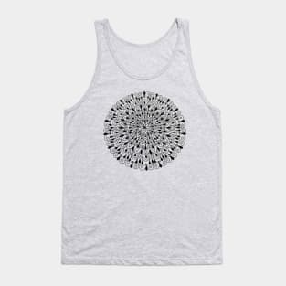 Black Dot Mini Mandala #4 Tank Top